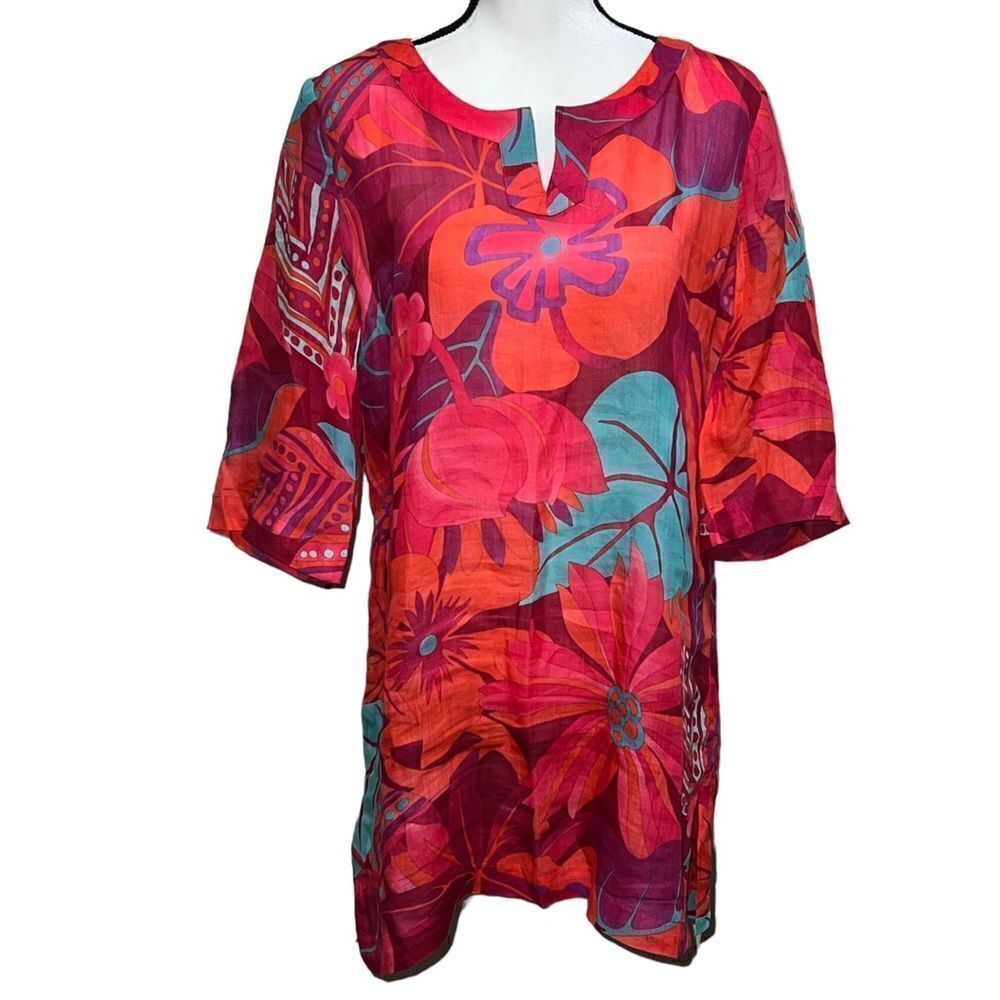 Max Mara Weekend Floral Beach Dress, Cover Up or Top. Size Medium.